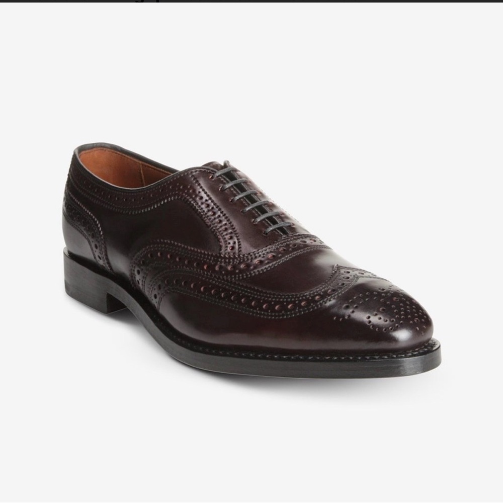 Allen Edmonds Cordovan Wingtip Dress Shoe Dark Brown 9D